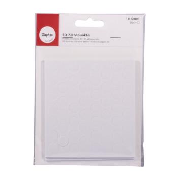 Rayher 3D-Klebepunkte 13mm °, 3mm, Platte mit 52 Punkte, SB-Btl 2Platten