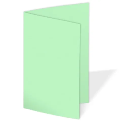 Doppelkarte - Faltkarte blanko 240g/m² DIN A6 in pastell grün