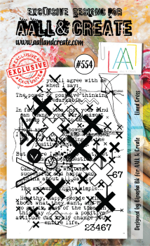 AALL and Create Lined Cross Stamps - Stempel A6