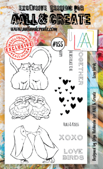 AALL and Create Love Birds Stamps - Stempel A6