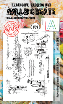 AALL and Create Musical Gears Stamps - Stempel A6