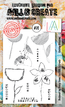 AALL and Create Quirky Blossoms Stamps - Stempel A6