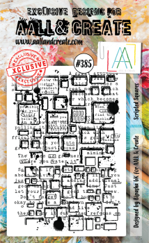 AALL and Create  Scripted Squares  Stamps - Stempel A6