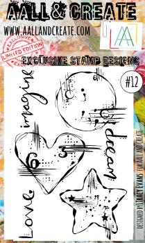 AALL and Create Starry Hearts Stamps - Stempel A6