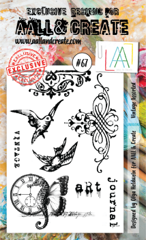 AALL and Create  Vintage Assorted  Stamps - Stempel A6