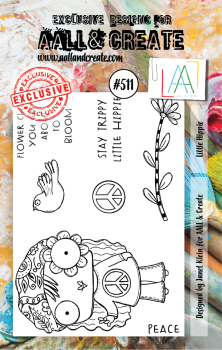 AALL and Create  Little Hippie  Stamps - Stempel A7