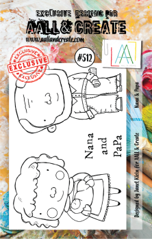 AALL and Create  Nana & Papa  Stamps - Stempel A7