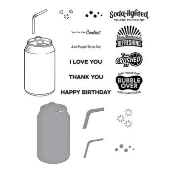 Spellbinders Stempel & Stanzset "Bubble Over Stamp & Die Set"