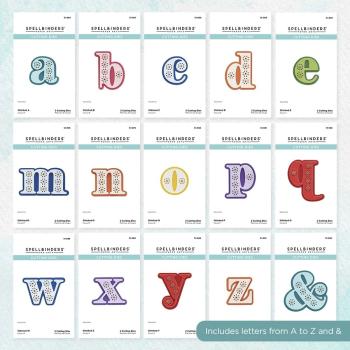 Spellbinders Dies "Stitched Alphabet Bundle Etched" Stanzschablonen
