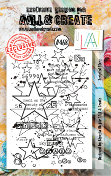 AALL and Create Scripted Stars Stamps - Stempel A7