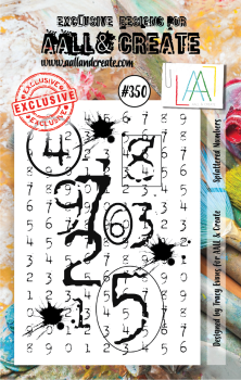 AALL and Create Splattered Numbers Stamps - Stempel A7