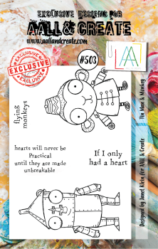 AALL and Create Tin Man & Monkey Stamps - Stempel A7