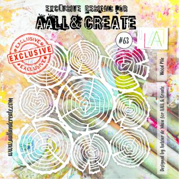 AALL and Create Wood Pile Stencil - Schablone 6x6