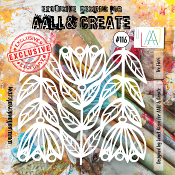 AALL and Create  Tre Fiori  Stencil - Schablone 6x6
