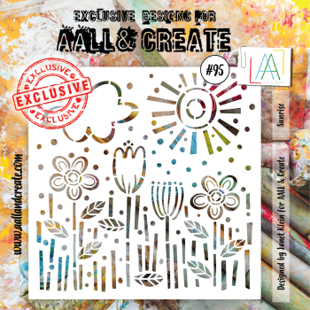 AALL and Create Sunrise Stencil - Schablone 6x6