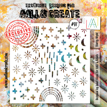 AALL and Create  Starry Night  Stencil - Schablone 6x6