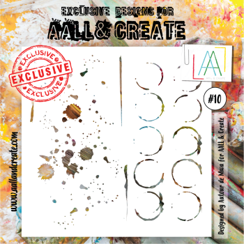 AALL and Create Splatters Stencil - Schablone 6x6