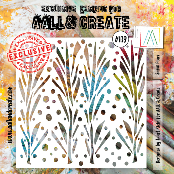 AALL and Create Snow Pines Stencil - Schablone 6x6