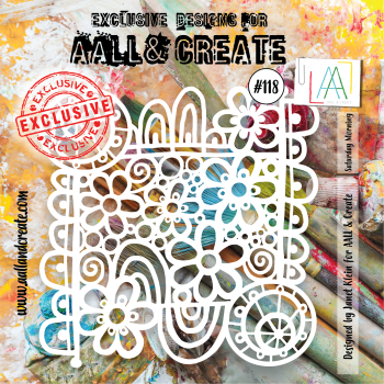 AALL and Create Saturday Morning Stencil - Schablone 6x6