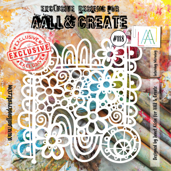 AALL and Create  Saturday Morning  Stencil - Schablone 6x6