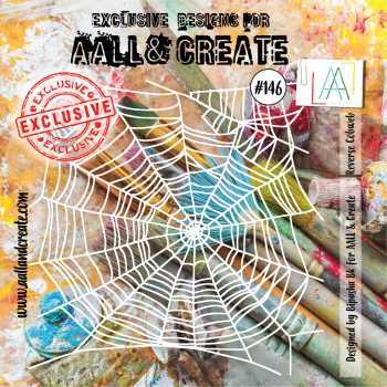 AALL and Create  Reverse Cobweb  Stencil - Schablone 6x6