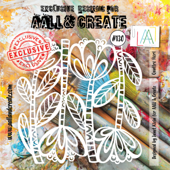 AALL and Create Quattro Fiori Stencil - Schablone 6x6