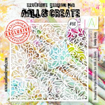 AALL and Create Lushly Leafy Stencil - Schablone 6x6
