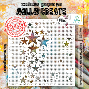 AALL and Create  Lotza Starz  Stencil - Schablone 6x6