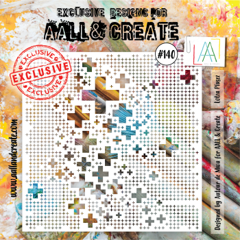 AALL and Create Lotza Plusez Stencil - Schablone 6x6