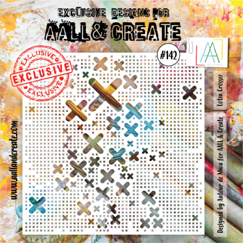 AALL and Create  Lotza Crossez  Stencil - Schablone 6x6