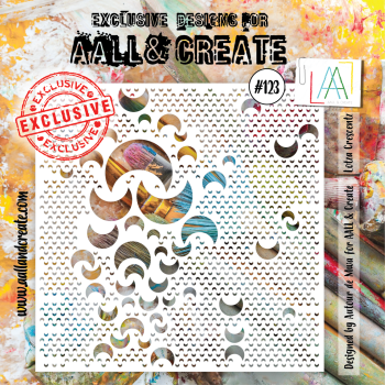 AALL and Create Lotza Crescentz Stencil - Schablone 6x6
