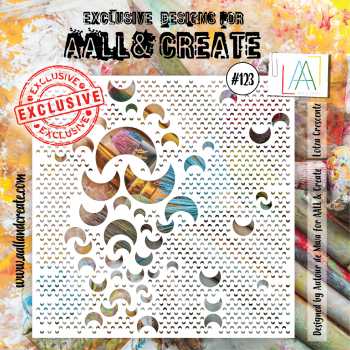 AALL and Create  Lotza Crescentz  Stencil - Schablone 6x6