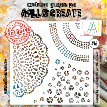 AALL and Create Lace Stencil - Schablone 6x6
