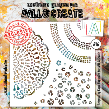 AALL and Create  Lace  Stencil - Schablone 6x6