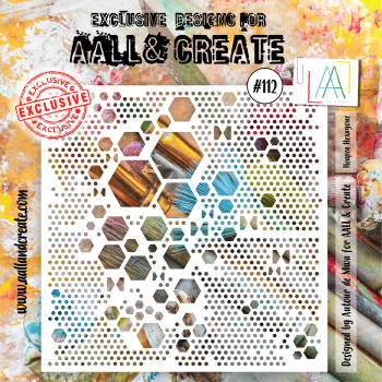 AALL and Create  Heapza Hexagonz  Stencil - Schablone 6x6