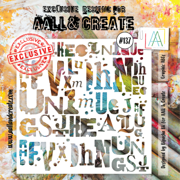 AALL and Create Graphic ABCs Stencil - Schablone 6x6