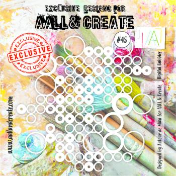 AALL and Create  Digital Babbles  Stencil - Schablone 6x6