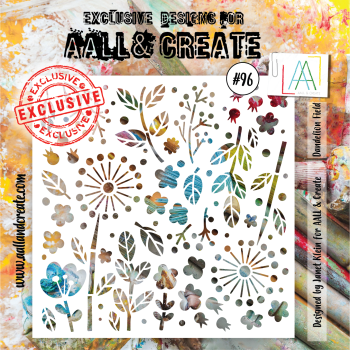 AALL and Create Dandelion Field Stencil - Schablone 6x6