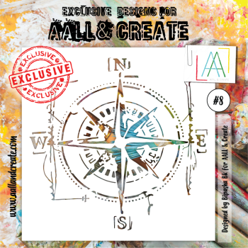 AALL and Create Compass Stencil - Schablone 6x6