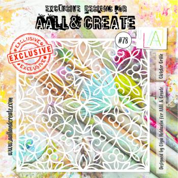 AALL and Create Cloister Grille Stencil - Schablone 6x6