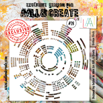 AALL and Create Broken Circle Stencil - Schablone 6x6