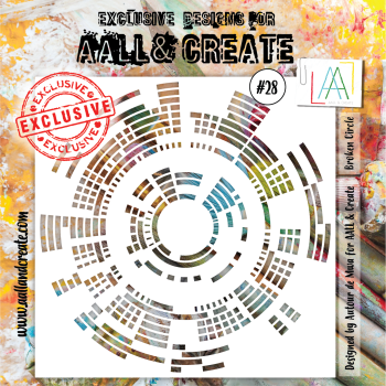 AALL and Create  Broken Circle  Stencil - Schablone 6x6