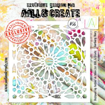 AALL and Create Barbary Stars Stencil - Schablone 6x6