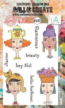 AALL and Create  Dames Magnifiques  Stamps - Stempel A6