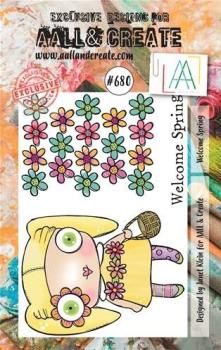 AALL and Create  Welcome Spring  Stamps - Stempel A7