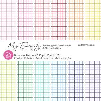 My Favorite Things Rainbow Grid 6x6 Inch Paper Pad