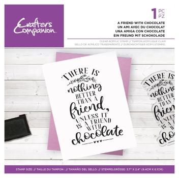 Crafters Companion - Friends for Life - A Friend With Chocola - Clear Stamps