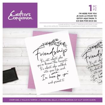 Crafters Companion - Friends for Life - Im Here For You - Clear Stamps