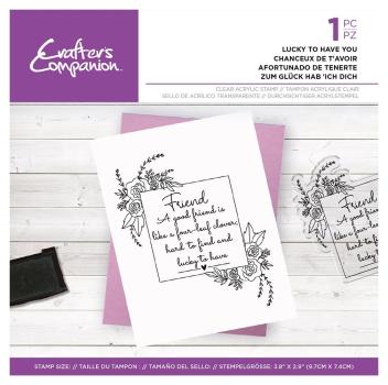 Crafters Companion - Friends for Life - Lucky to Have You - Clear Stamps