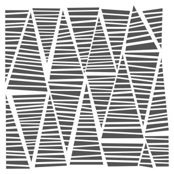 The Crafters Workshop Striped Triangles   Stencil - Schablone 6x6"